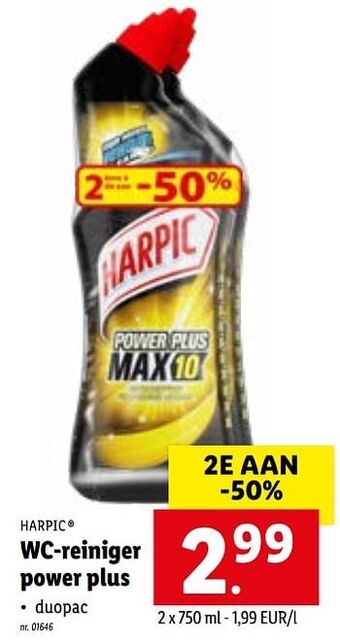 Lidl Wc-reiniger power plus aanbieding