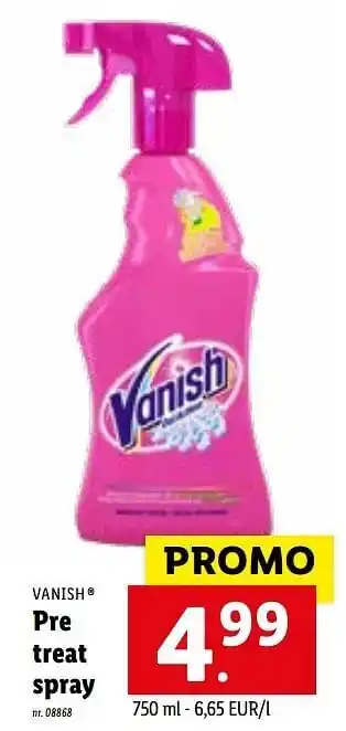 Vanish Pre treat spray