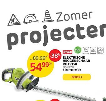 Brico Elektrische Heggenschaar Rht5150 Ryobi aanbieding