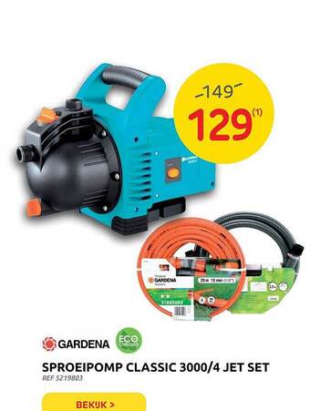 Brico Gardena Sproeipomp Classic 3000 4 Jet Set aanbieding
