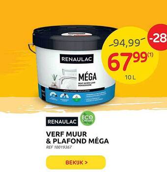 Brico Renaulac Verf Muur & Plafond Méga aanbieding