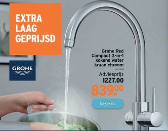 GAMMA Grohe Red Compact 3-in-1 Kokend Water Kraan Chroom aanbieding
