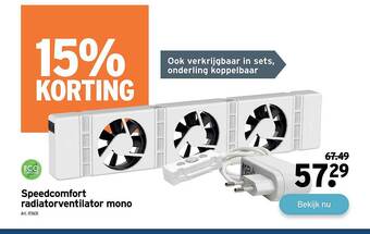 GAMMA Speedcomfort Radiatorventilator Mono aanbieding