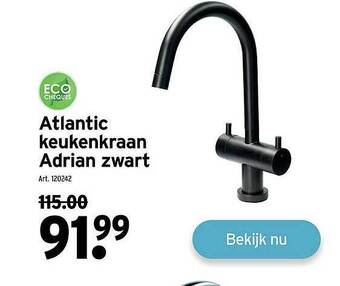 GAMMA Atlantic Keukenkraan Adrian Zwart aanbieding