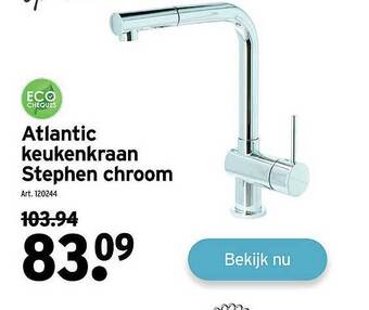 GAMMA Atlantic Keukenkraan Stephen Chroom aanbieding
