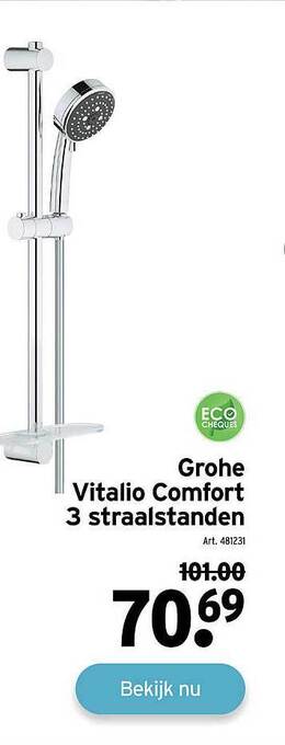 GAMMA Grohe Vitalio Comfort 3 Straalstanden aanbieding