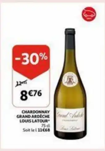 Auchan Chardonnay Grand Ardeche Louis Latour 75 cl aanbieding