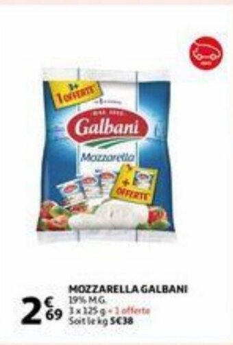 Auchan Mozzarella Galbani aanbieding