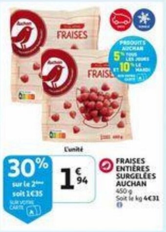 Auchan Fraises Entieres Surgelees Auchan aanbieding