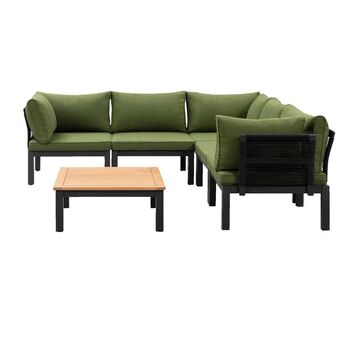 Le Sud modulaire loungeset Ardeche V1 - groen - 6-delig