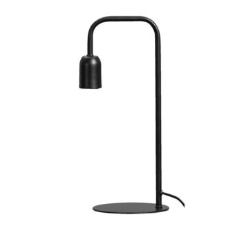 Leen Bakker Tafellamp Larisa - mat zwart - Ø17x37 cm aanbieding