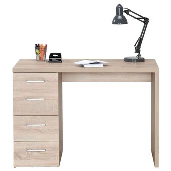 Leen Bakker Bureau Daan - eikenkleur - 74x110x60 cm aanbieding
