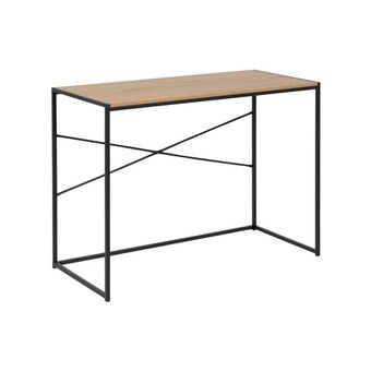 Leen Bakker Bureau Jaxx - naturelkleur/zwart - 75x100x45 cm aanbieding