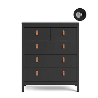 Leen Bakker Ladekast Madeira - zwart - 99x82x38 cm aanbieding