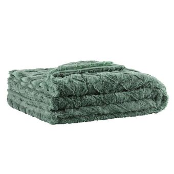 Leen Bakker Plaid Nynke - groen - 130x170 cm aanbieding