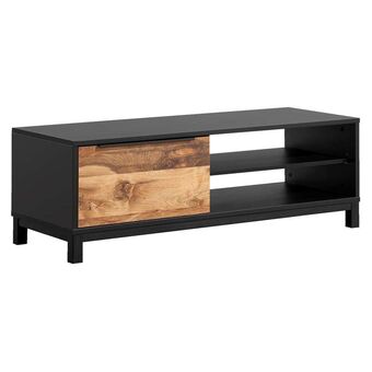 TV-dressoir Luc - antraciet-/eikenkleur - 44x128x48 cm