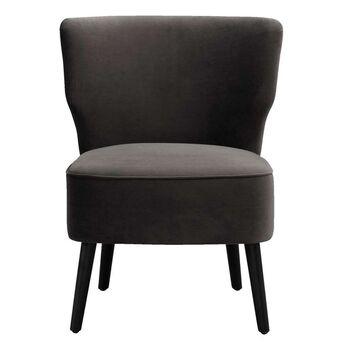 Leen Bakker Fauteuil Hasvik Stax - fluweel 84 antracietkleur aanbieding
