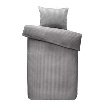 Leen Bakker Royal dekbedovertrek Oscar - zilvergrijs - 140x200/220 cm aanbieding