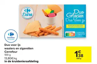 Duo voor ijs waaiers en sigaretten carrefour 100g