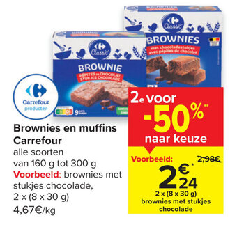 Carrefour Brownies en muffins carrefour aanbieding