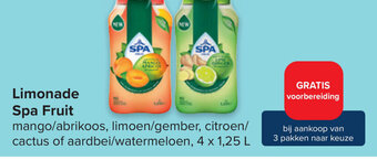 Carrefour Limonade spa fruit aanbieding