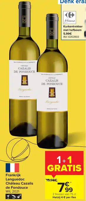 Carrefour Frankrijk languedoc chateau cazalis de fondouce aanbieding