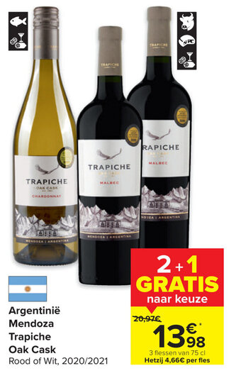 Argentinie mendoza trapiche oak cask