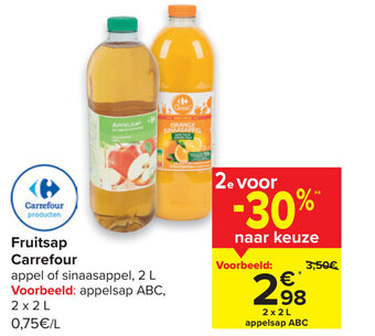 Carrefour Fruitsap carrefour aanbieding