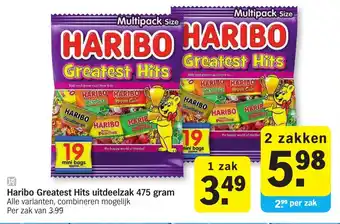 Haribo Greatest Hits uitdeelzak 475gram