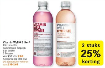 Albert Heijn Vitamin Well 0.5 liter aanbieding