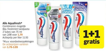 Albert Heijn Alle Aquafresh aanbieding