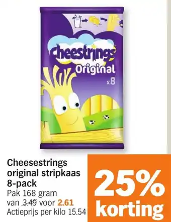 Albert Heijn Cheesestrings original stripkaas 8-pack aanbieding