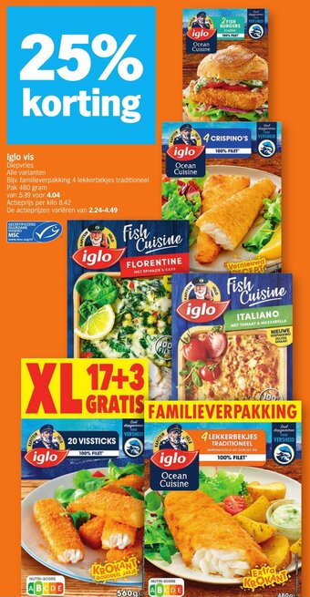 Albert Heijn Iglo vis aanbieding