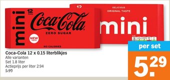 Albert Heijn Coca-Cola 12 x 0.15 literblikjes aanbieding