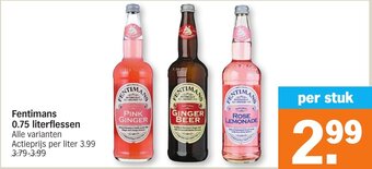 Albert Heijn Fentimans 0.75 literflessen aanbieding