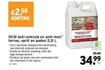 GAMMA Dcm Anti-onkruid En Anti-mos Terras Oprit En Paden 2.5 L aanbieding