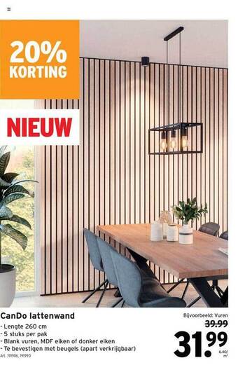 GAMMA Cando Lattenwand aanbieding