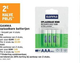 Gamma Oplaadbare Batterijen
