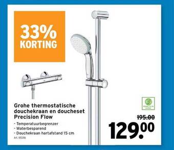 GAMMA Grohe Thermostatische Douchekraan En Doucheset Precision Flow aanbieding