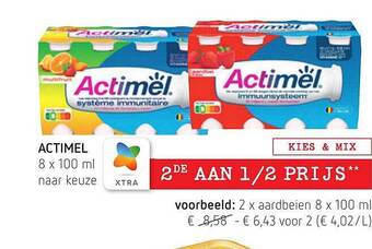 Spar Colruyt Actimel aanbieding