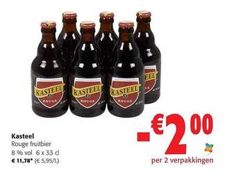 Colruyt Kasteel Rouge Fruitbier 8% Vol aanbieding
