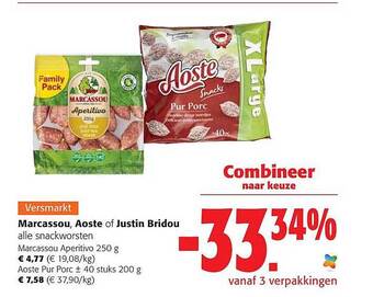 Colruyt Marcassou Aoste Of Justin Bridou aanbieding