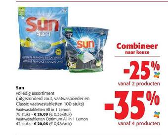 Colruyt Sun Volledig Assortiment aanbieding