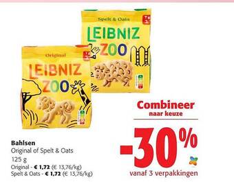 Colruyt Bahlsen Original Of Spelt & Oats aanbieding
