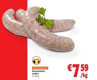 Colruyt Boerenworst Varken aanbieding