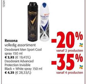 Colruyt Rexona Volledig Assortiment aanbieding
