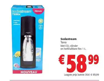 Colruyt Sodastream Terra Met Co2 - Cilinder aanbieding