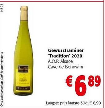 Colruyt Gewurztraminer 'tradition' 2020 aanbieding