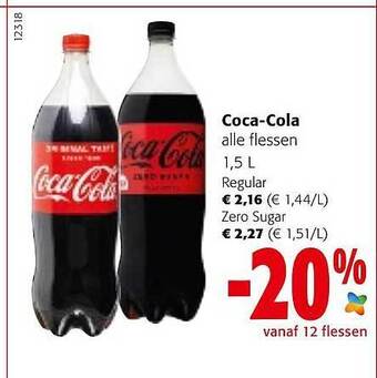 Colruyt Coca-cola Alle Flessen aanbieding