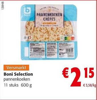 Colruyt Boni Selection Pannenkoeken aanbieding